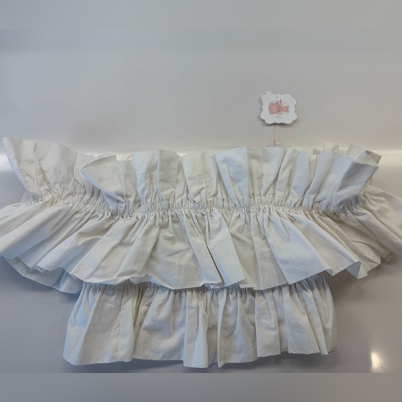 NWT Sassy Shortcake White Off-Shoulder Ruffle “Stop and Stare” Top – Size Small - Picture 3 of 4